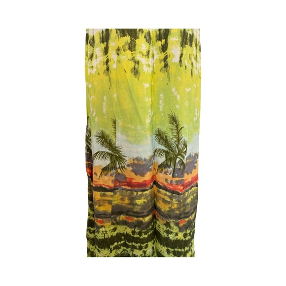 Vintage Carol Anderson California tropical print sleeveless maxi dress Size 10 - Picture 2 of 7